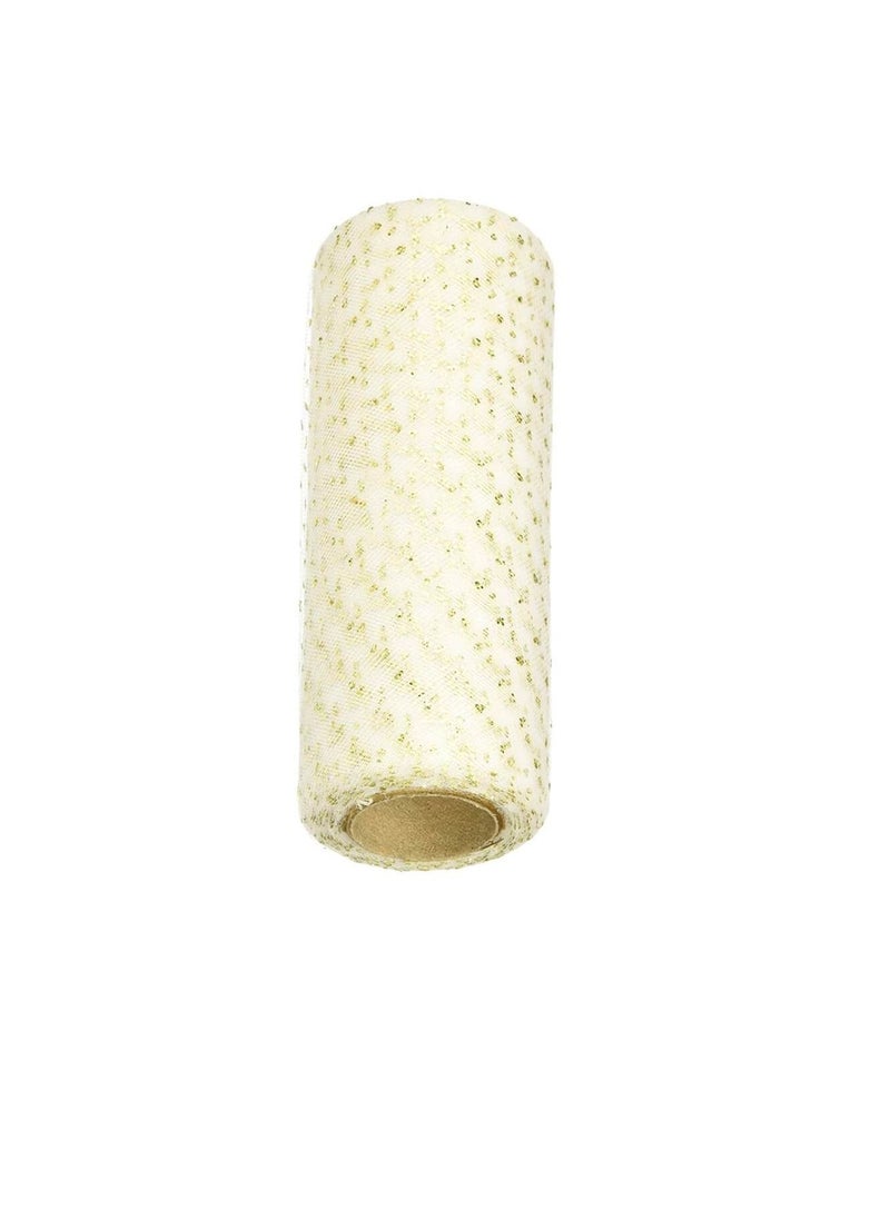 Falk Gold Sparkle Tulle 6 inch x 25 yard Spool White - pzsku/Z423DCD17EDEE01EDE9ECZ/45/_/1652765042/af083c26-8d5d-4add-a4b8-ca481aef4b76