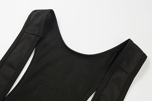 Coconut Ropamo CR Men's Cycling Bib Tights 4D Padded Compression Bike Bib Pants Leggings Riding Bike Bib Tights (M, Black) - Image 3