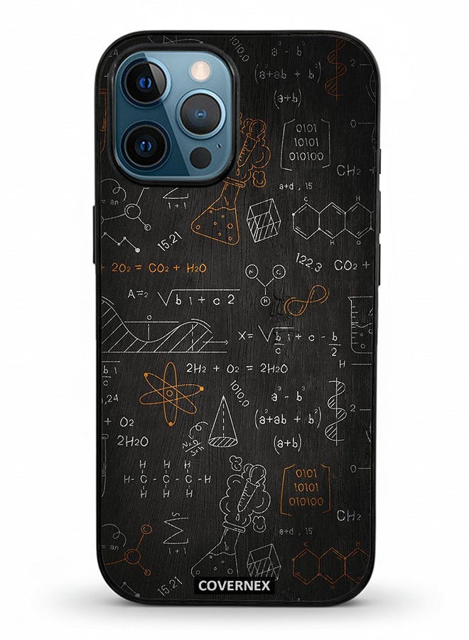 Covernex Apple iPhone 12 Pro Max Protective Case Cover Printed Featuring The Scientist Chalkboard Formula - Image 2