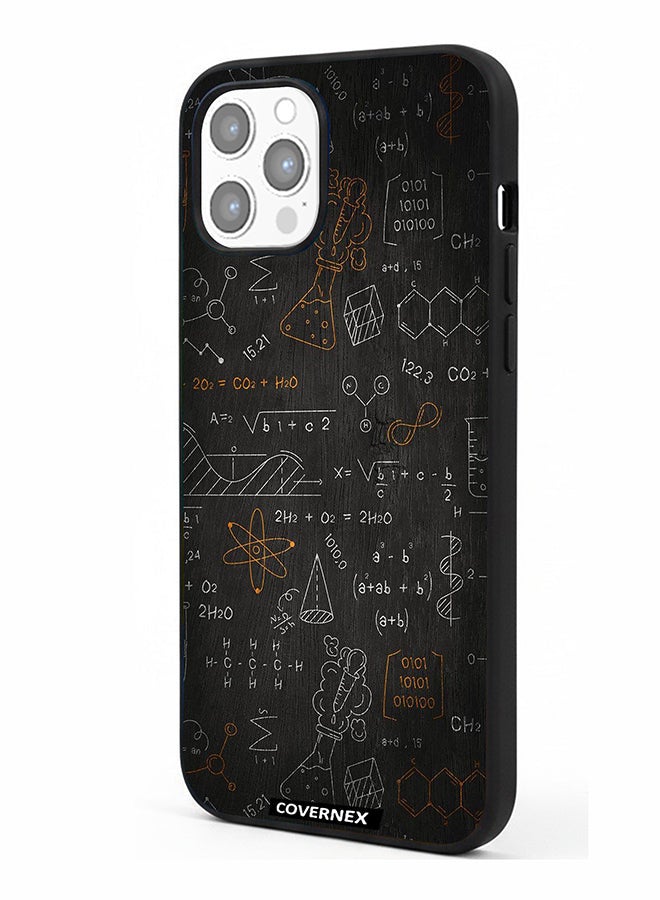 Covernex Apple iPhone 12 Pro Max Protective Case Cover Printed Featuring The Scientist Chalkboard Formula - Image 1