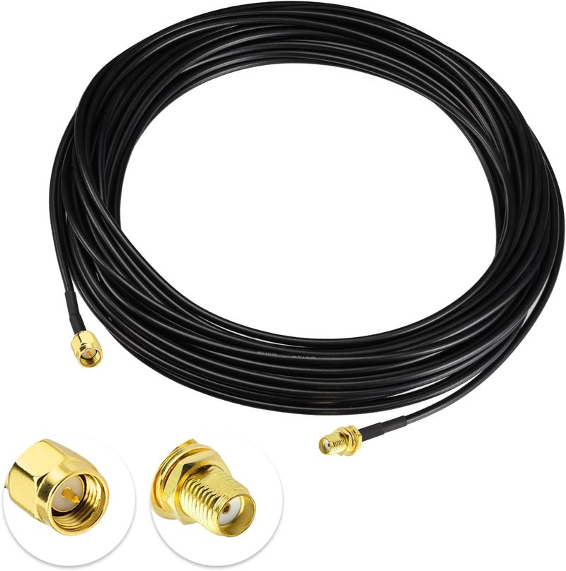 Superbat RF coaxial SMA Male to SMA Female Bulkhead RG174 33ft Cable + 3pcs RF Coax SMA Adapter Kit for SDR Equipment Antenna Ham Radio,3G 4G LTE Antenna,ADS-B,GPS and etc - Image 4