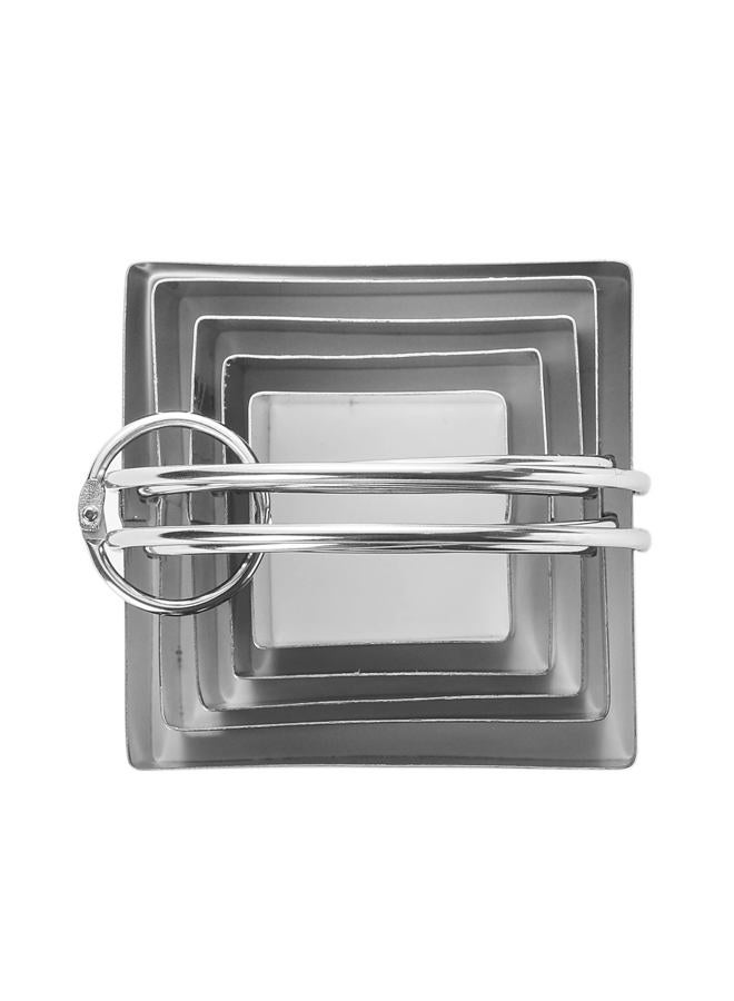 Moffris Square Biscuit Cutter with Handle (5 Pieces/Set) - Nest for Easy Storage Stainless Steel Square Cookie Cutter - Image 2