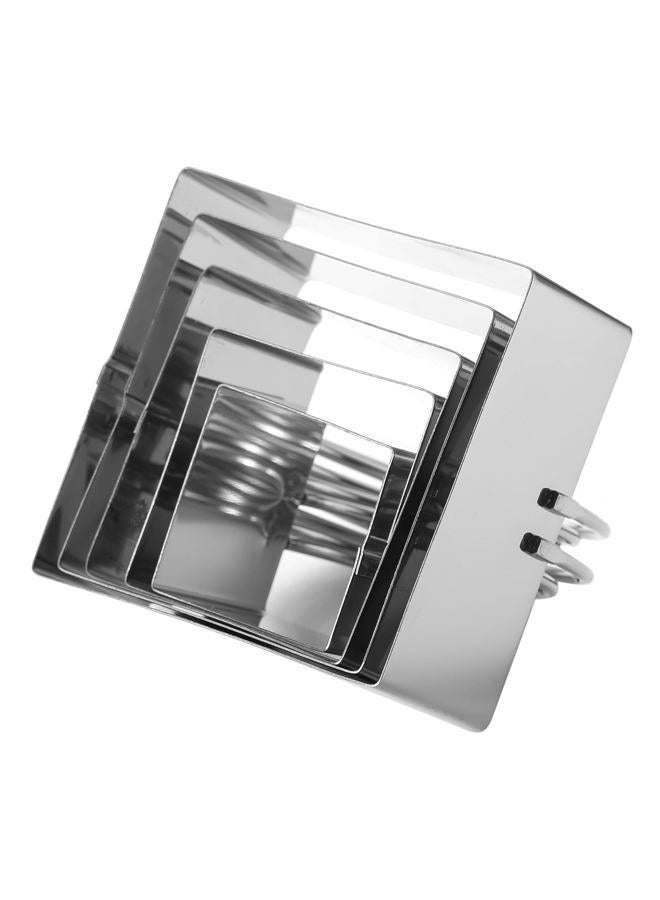 Moffris Square Biscuit Cutter with Handle (5 Pieces/Set) - Nest for Easy Storage Stainless Steel Square Cookie Cutter - Image 3