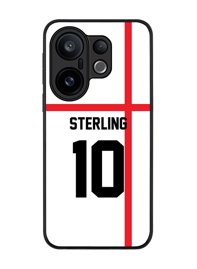 For vivo X200 FE / S30 Pro mini Case,Slim fit Camera Protection, Shockproof Thin Phone cover  - Football - England,  Sterling