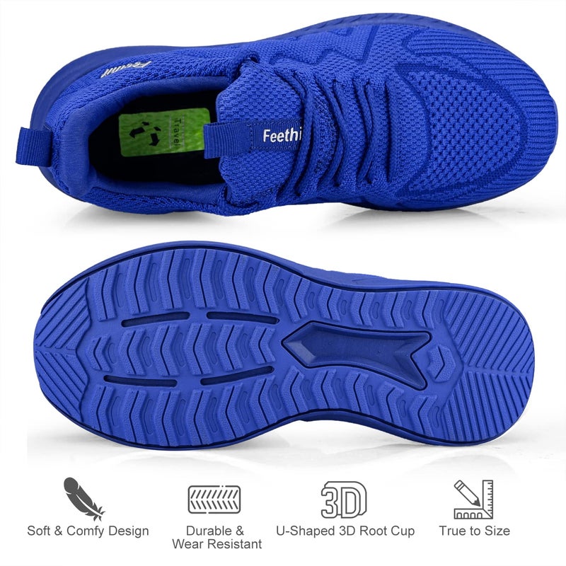 Feethit Slip on Sneakers Mens Lightweight Breathable Non Slip Walking Shoes Comfortable Athiletic Tennis Running Shoes Blue 11 - Image 5