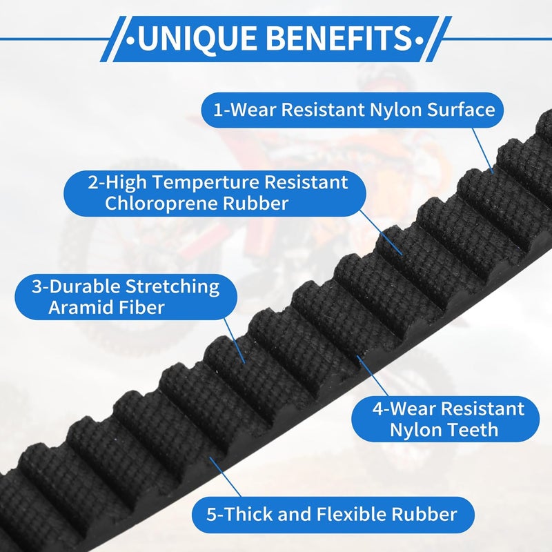 VekAuto Drive Belt for Surron Light Bee X, X160, X260 & Talaria Segway X260, Wear-resistant Rubber Fibre - Image 5
