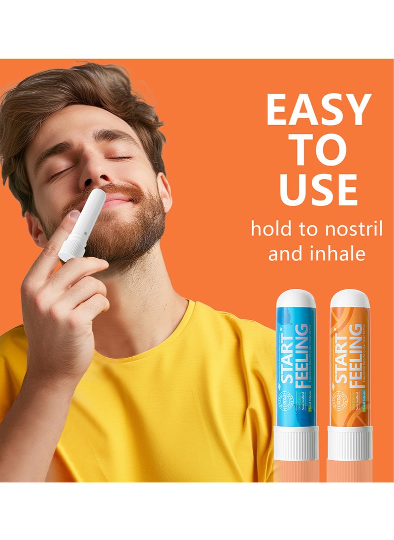 1pc On-the-Go Portable Aromatherapy Nasal Inhaler Personal Diffuser Sniffer Stick With Essential Oils Refreshing Menthol for Stress Anxiety Relief Soothes Comforts Boosts Focus