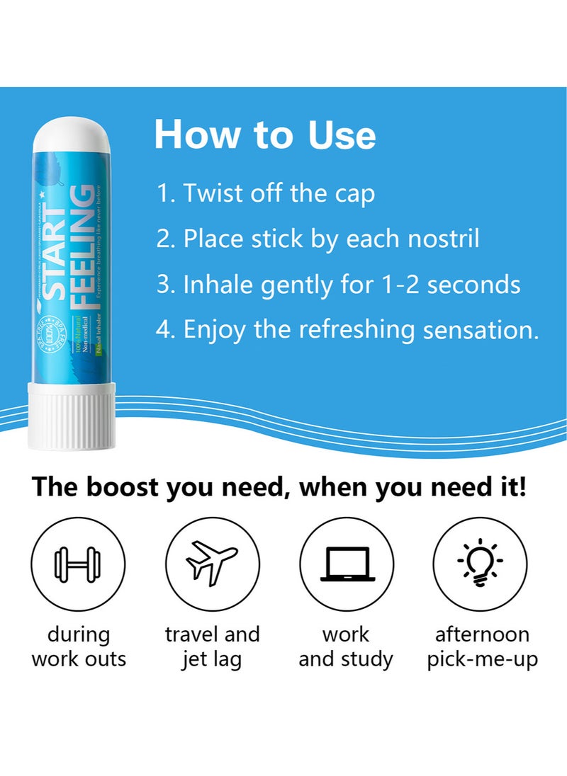 1pc On-the-Go Portable Aromatherapy Nasal Inhaler Personal Diffuser Sniffer Stick With Essential Oils Refreshing Menthol for Stress Anxiety Relief Soothes Comforts Boosts Focus