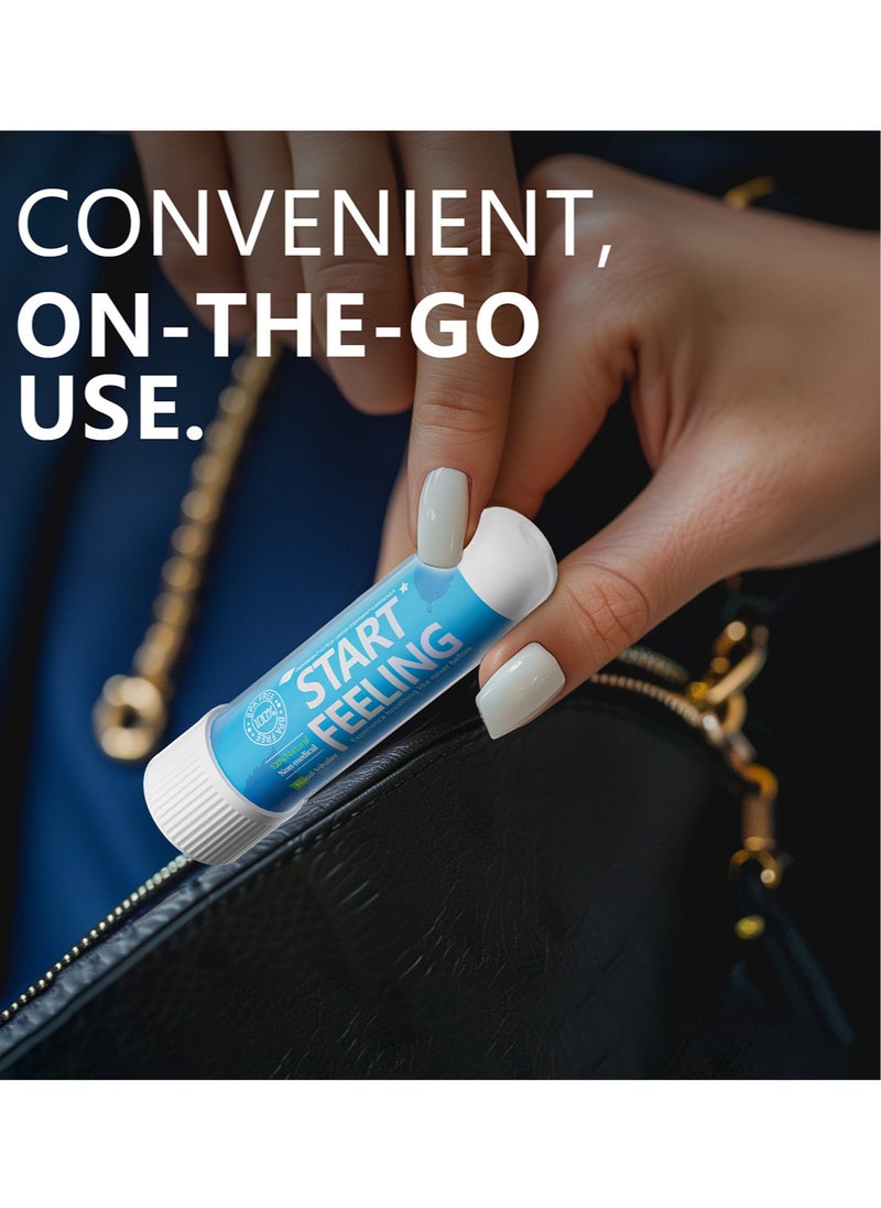 1pc On-the-Go Portable Aromatherapy Nasal Inhaler Personal Diffuser Sniffer Stick With Essential Oils Refreshing Menthol for Stress Anxiety Relief Soothes Comforts Boosts Focus