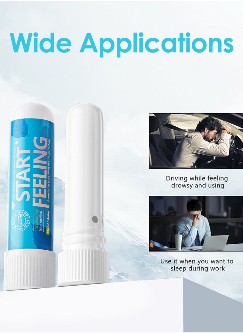 1pc On-the-Go Portable Aromatherapy Nasal Inhaler Personal Diffuser Sniffer Stick With Essential Oils Refreshing Menthol for Stress Anxiety Relief Soothes Comforts Boosts Focus