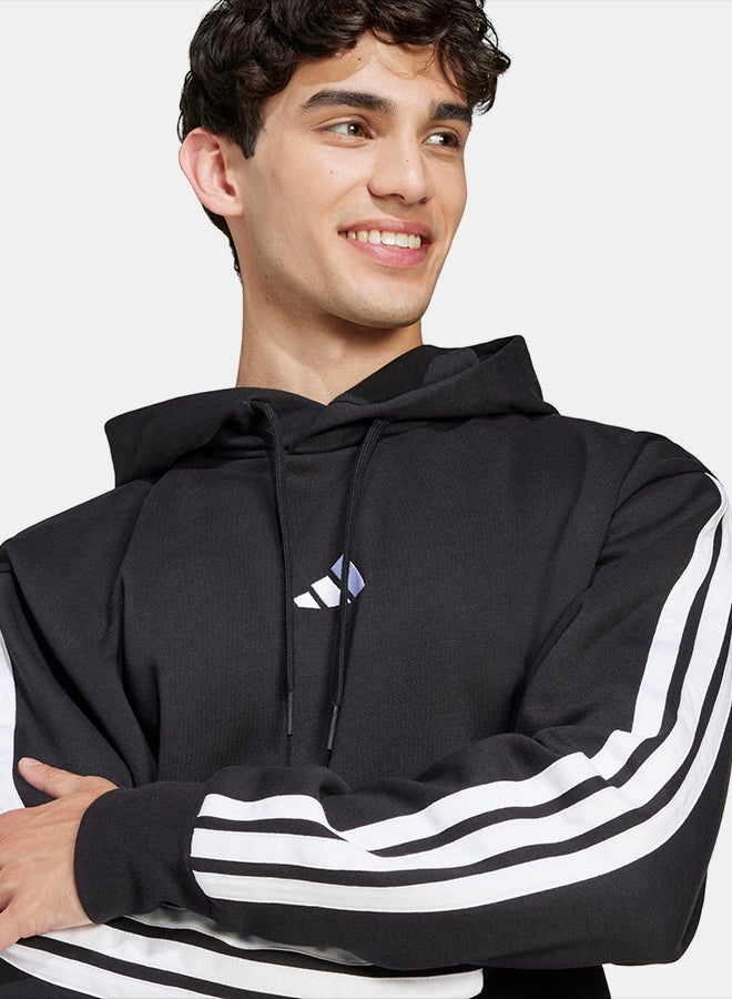 Adidas Essentials 3-Stripes Fleece Hoodie - Image 4