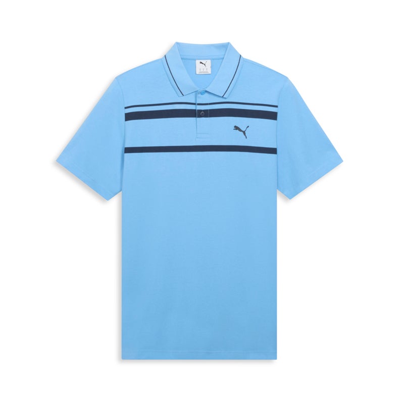 PUMA Essentials Elevated Mens Blue Polo Shirt - Image 4