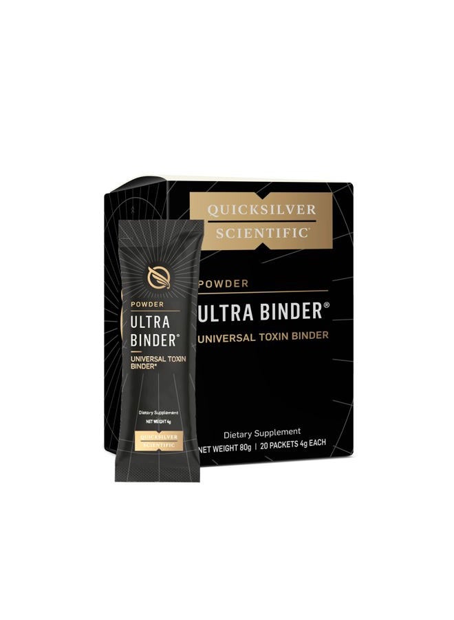 Quicksilver Scientific Ultra Binder Stick Packets - Multi Toxin Binder with Bentonite Clay Powder, Zeolite Detox & Charcoal - Supplement for Gut Support & The Body's Toxin Removal Process (20 Sticks) - Image 1