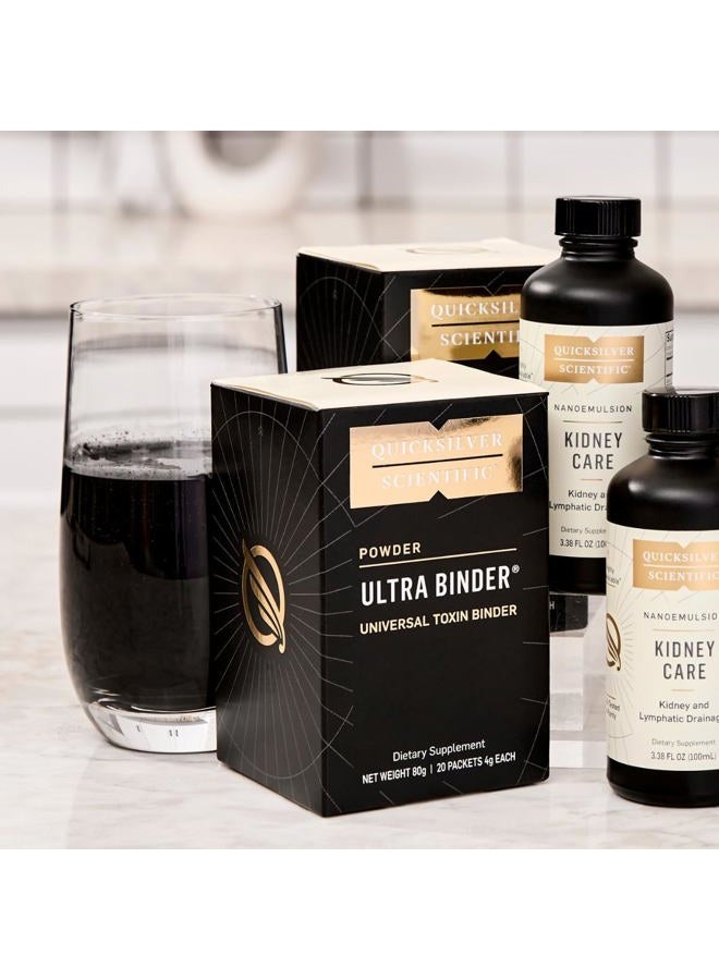 Quicksilver Scientific Ultra Binder Stick Packets - Multi Toxin Binder with Bentonite Clay Powder, Zeolite Detox & Charcoal - Supplement for Gut Support & The Body's Toxin Removal Process (20 Sticks) - Image 2