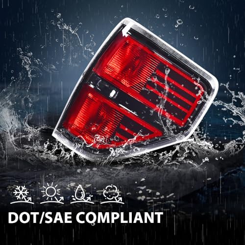 GPLUS مصابيح خلفية G-PLUS، تناسب فورد F150 2/4 باب 2009-2014، لا تناسب موديلات فلييرسايد، لا تناسب الموديل الأصلي مع مصابيح خلفية LED، مجموعة المصابيح الخلفية اليسرى واليمنى. - Image 3