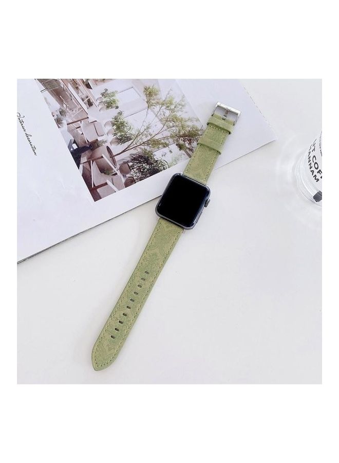 NIBEMINENT Ethnic Style Leather Replacement Watchband For Apple Watch Series 1/2/3/4/5/6/7/SE 42-44-45mm Multicolour - Image 1