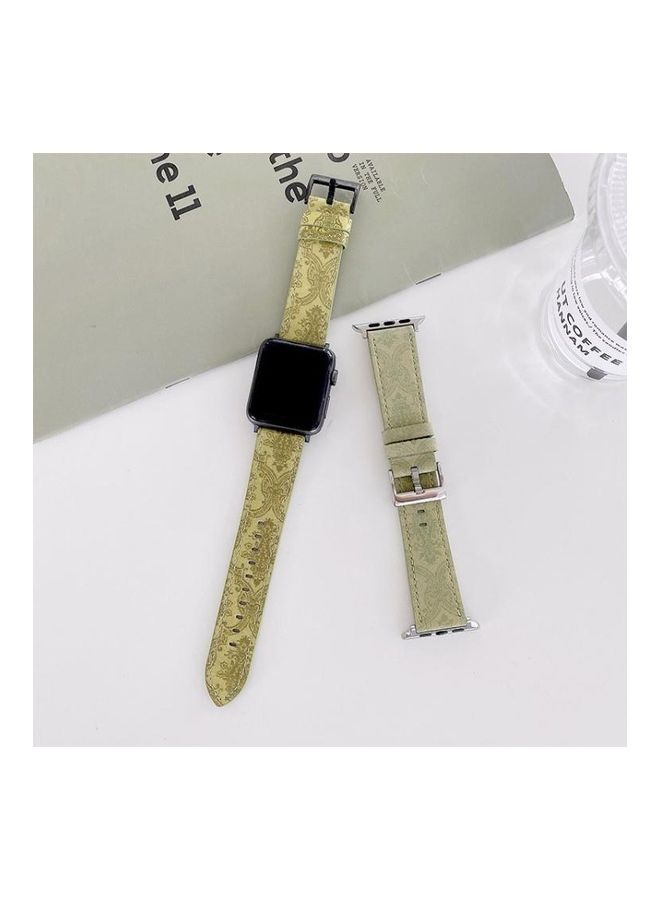 NIBEMINENT Ethnic Style Leather Replacement Watchband For Apple Watch Series 1/2/3/4/5/6/7/SE 42-44-45mm Multicolour - Image 2