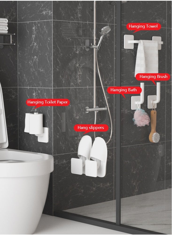 Generic - 4 PCS Wall Mounted Paper Towel Holder (White) - Image 1
