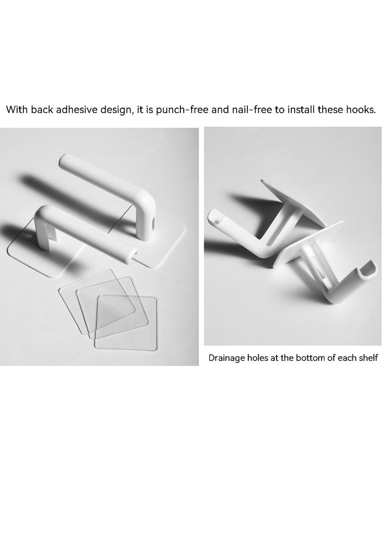 Generic - 4 PCS Wall Mounted Paper Towel Holder (White) - Image 1