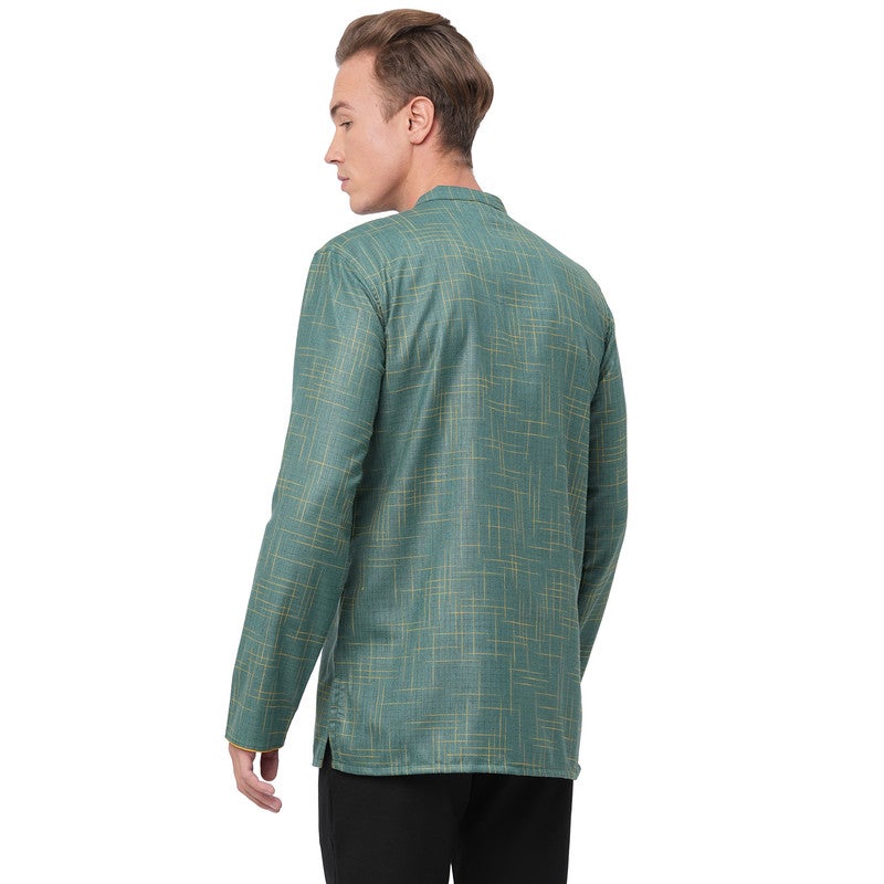 ARCHATTIRE Men’s Green Polycotton Kurta for Men - Image 2