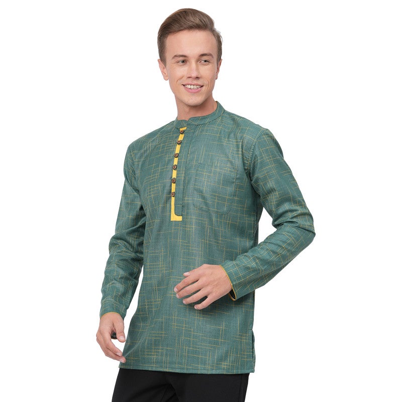 ARCHATTIRE Men’s Green Polycotton Kurta for Men - Image 5