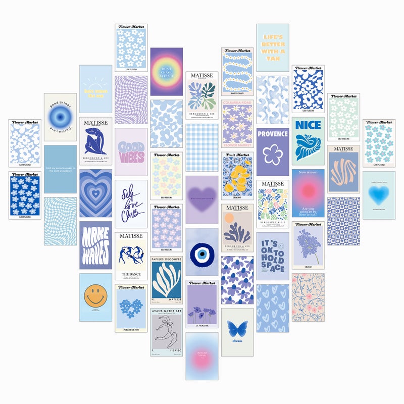 New 50 Posters Sale Postcard Poster Decorative Painting Color Aesthetic Card - Image 4