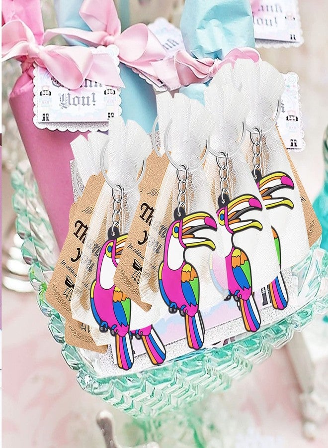CiciBear 60 Pack Party Decorations for Guests, 20 Toucan Keychains, 20 Tags and 20 Gift Bags for Summer Party, Zoo Animals Party, Bird Theme Party Decor, Animal Lover, Kids Birthday, Baby Shower - Image 4