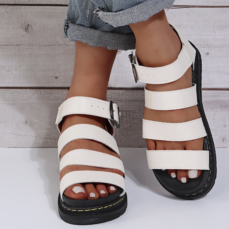 2021 Summer Women'S Sandals Martin Sandals Platform Open Finger Fashion Fashion Beach Shoes - Image 3