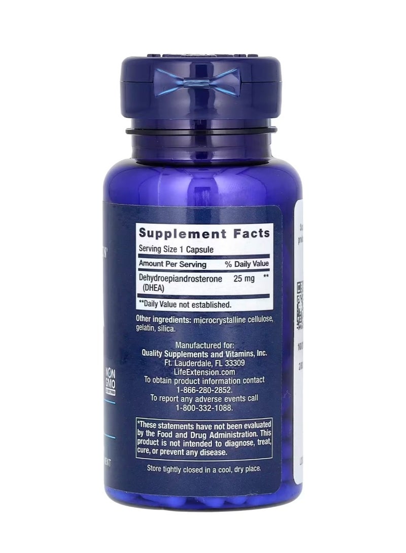 لايف إكستنشن ديهيدرو ايبي آندروستيرون 25 مجم 100 كبسولة - Image 2