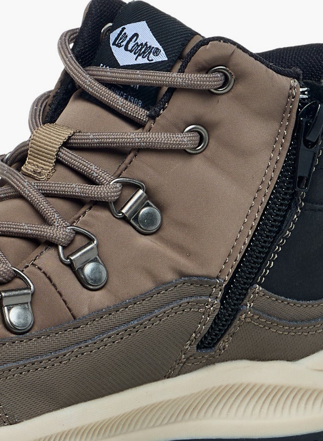 لي كوبر أحذية بوت للأولاد برباط وتفاصيل متباينة - Image 5