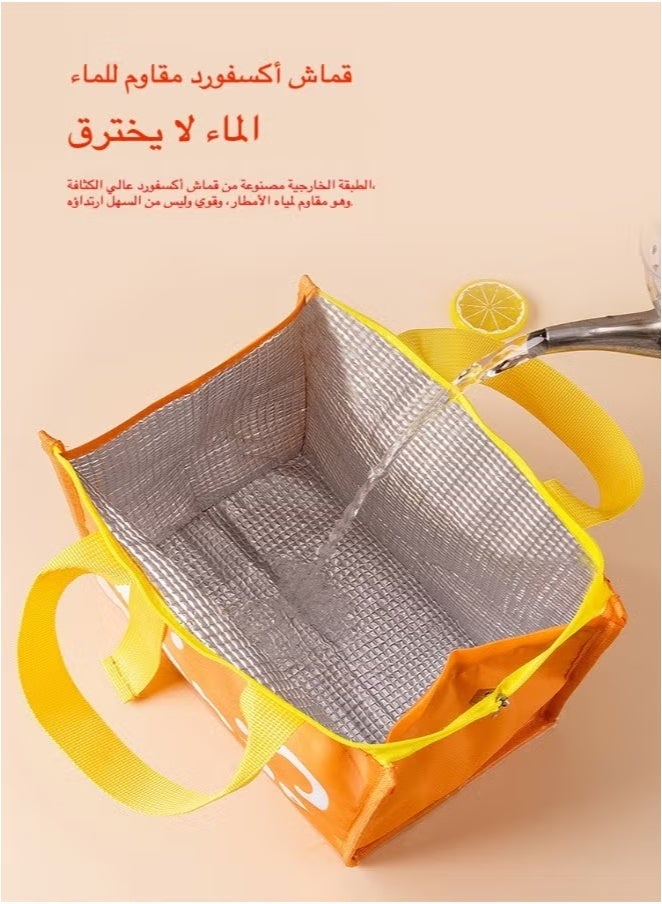 Insulated 25x22x15cm lunch bag, reusable and leak proof lunch bag, suitable for hot and cold food, perfect for work, school, and travel - durable, portable, and elegant lunch box  - Image 5