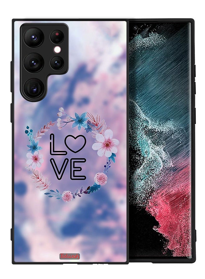 Tolwak Samsung Galaxy S22 Ultra 5G Protective Case Cover Love In Flowers Ring Art - Image 2