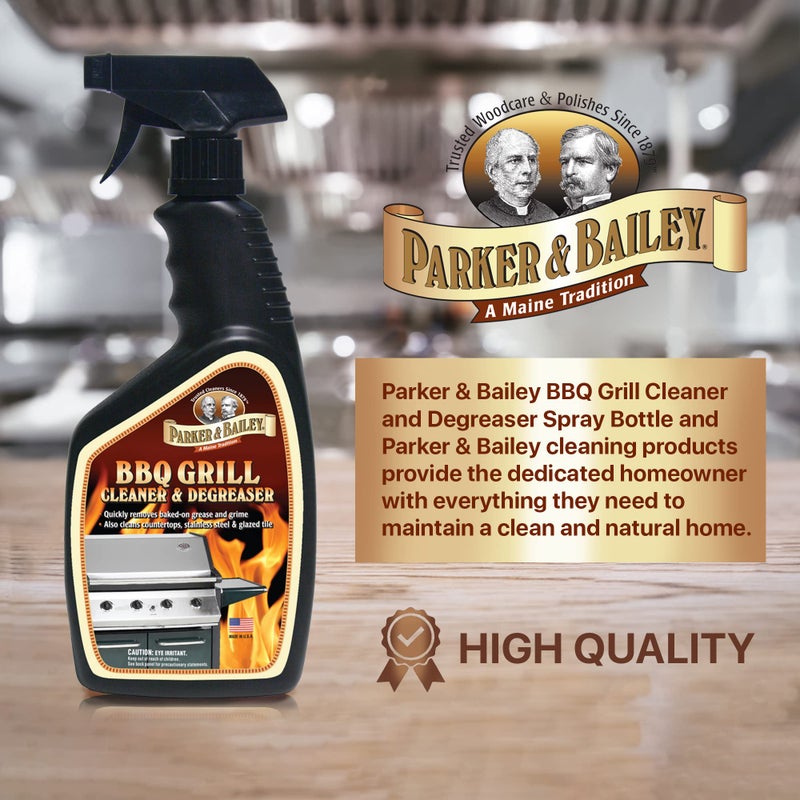 Parker & Bailey Grill Cleaner and Degreaser - BBQ Grill Cleaner Degreaser Cleaner Heavy Duty Countertop Cleaner Stainless Steel Cleaner Glazed Tile Cleaner Cleaning Supplies for Grease and Grime - Image 2