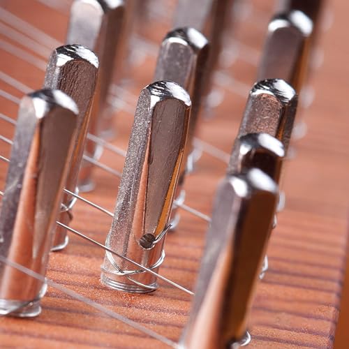 INKNOTE 16 PCS Tuning Pin with L-shape Wrench Gooseneck Hammer Lever and Dust Free Cloth for Lyre Harp Zithers Harpsichord Dulcimer and Other Primitive Stringed Instruments - Image 4