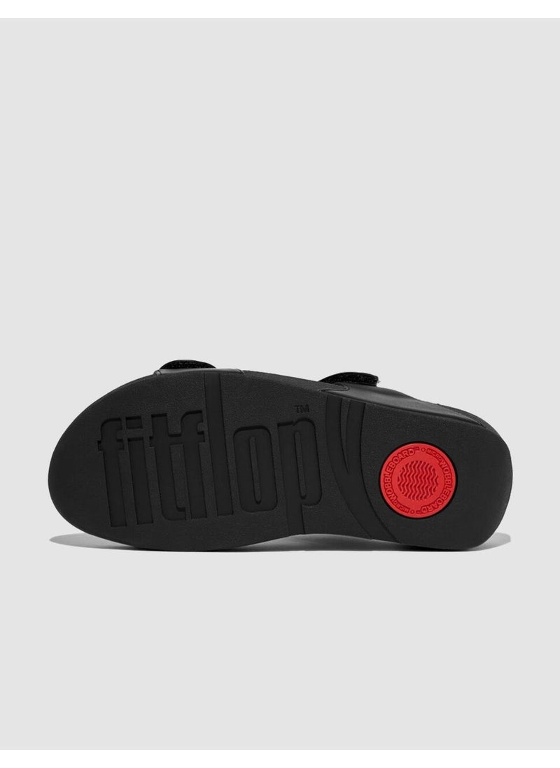FitFlop - Lulu Adjustable Fv6 Genuine Leather Black Women's Slippers - Image 1