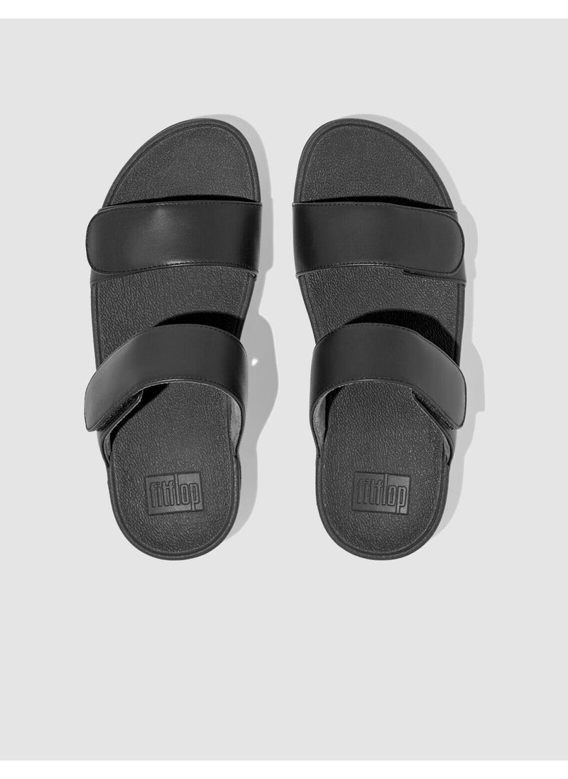 FitFlop - Lulu Adjustable Fv6 Genuine Leather Black Women's Slippers - Image 1