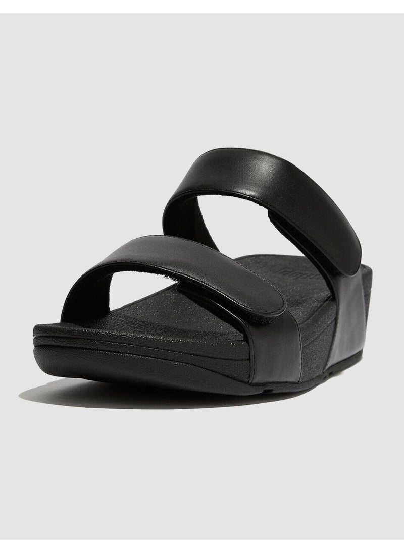 FitFlop - Lulu Adjustable Fv6 Genuine Leather Black Women's Slippers - Image 1