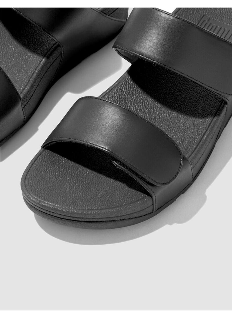 FitFlop - Lulu Adjustable Fv6 Genuine Leather Black Women's Slippers - Image 1