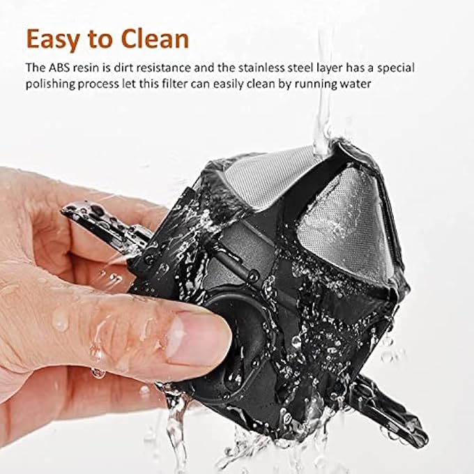ALLNEWELOOK Filter Coffee Maker  Double Mesh Pour Over Food Grade Stainless Steel  Plastic Coffee DripperFoldable To Fit Most Cup Keep Coffee Flavour Easy To Use And Clean Round - Image 5
