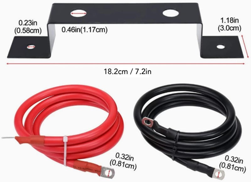 لوكوتيه (Luocute) – أطراف بطارية عن بعد، مجموعة لإعادة ترتيب أعمدة البطارية من نوع 4AWG مع قواعد تثبيت عالية القوة، مجموعة لإعادة ترتيب أطراف البطارية للشحن لسيارات الـ UTV والـ ATV - Image 4