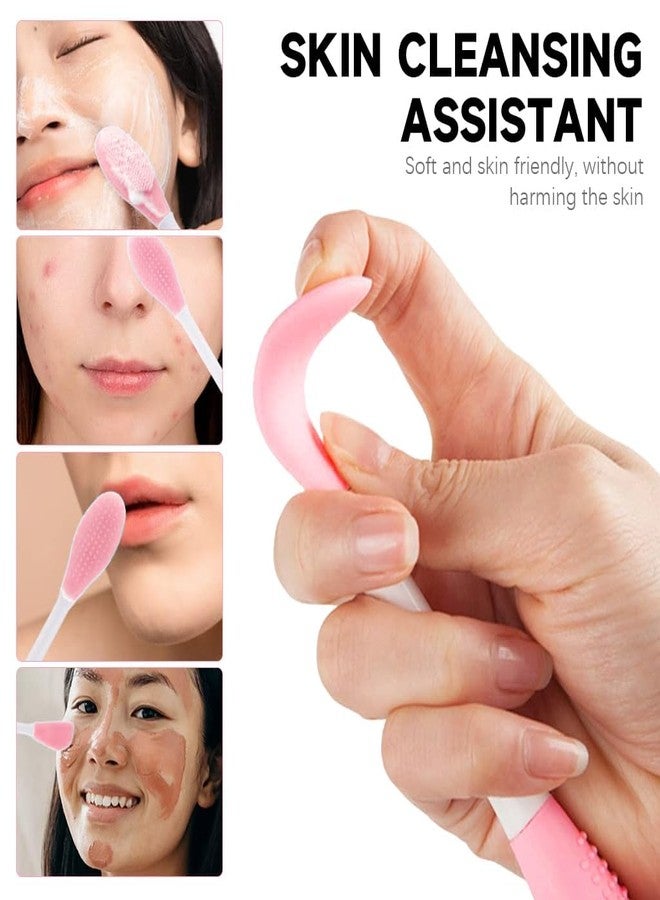 Aternal Silicone Face Mud Mask Brush, 2 in 1 Double-Sided Facial Scrubber Tool, DIY Face Pack Applicator Scrub Double-Head Manual Cleansing Brush for Deep Gentle Exfoliating, Massaging Brush Cream, Lotion, Mask Applying, Pack of 2 - Image 5