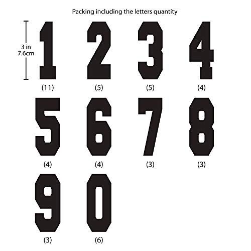 Magfok Iron on Numbers White 3 Inch Transfer, 4 Sheet - Image 2