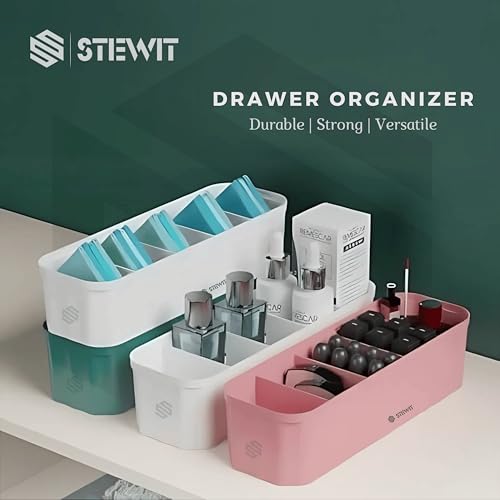 Stewit® Drawer Organizers for Undergarments, Socks, Bras, Ties, Scarves, Wardrobe Storage Box Kitchen Tools (4 Pcs, Multicolor) - Image 5