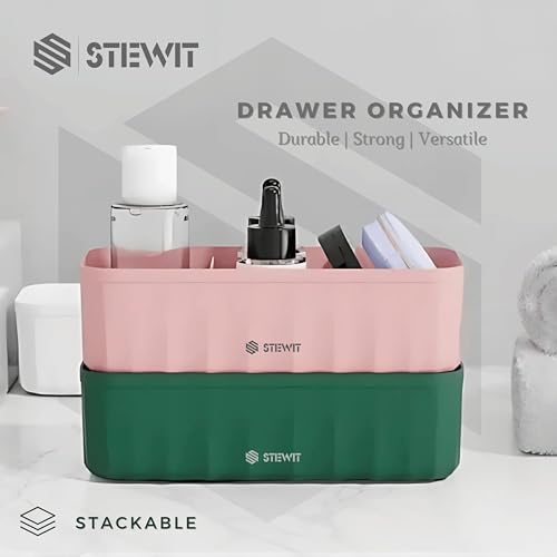 Stewit® Drawer Organizers for Undergarments, Socks, Bras, Ties, Scarves, Wardrobe Storage Box Kitchen Tools (4 Pcs, Multicolor) - Image 3