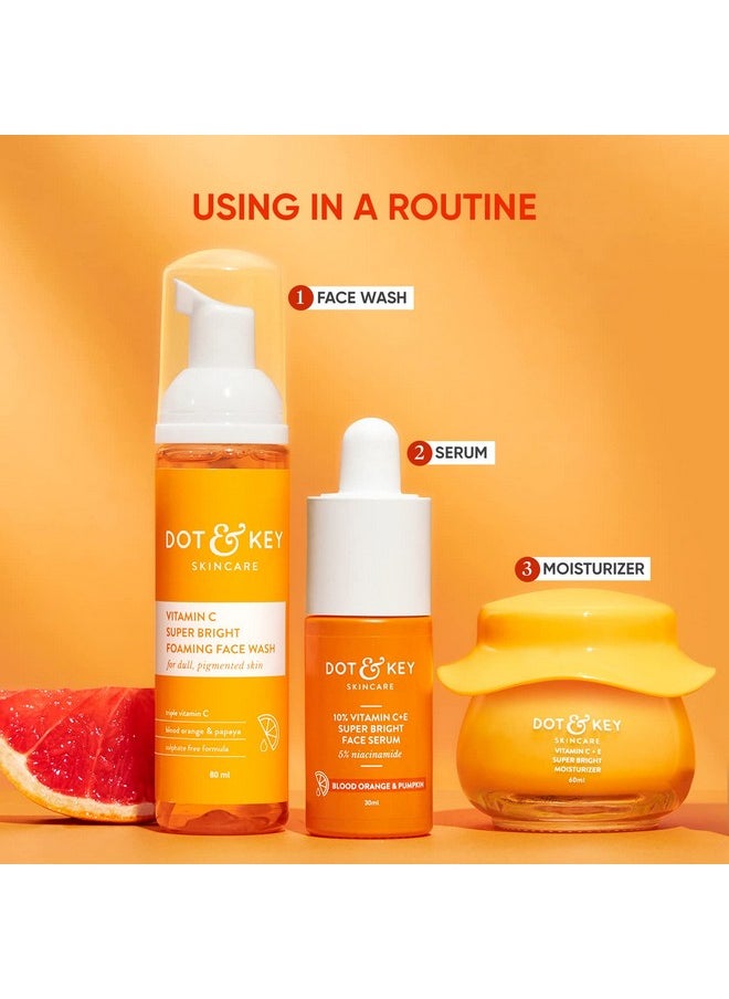 Dot & Key Vitamin C + E Skin Care Combo Facewash 80Ml Serum 30Ml Moisturizer 60Ml  - Image 4