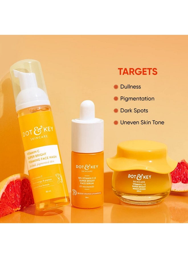 Dot & Key Vitamin C + E Skin Care Combo Facewash 80Ml Serum 30Ml Moisturizer 60Ml  - Image 3