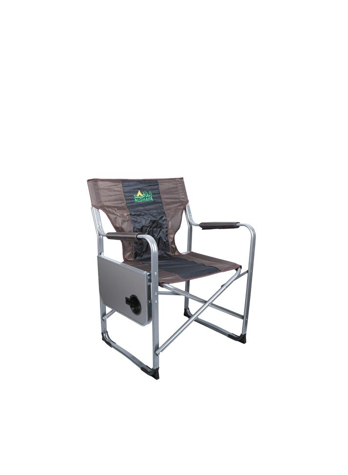 ALGHAFA portable folding chair with side table, for camping and trips, holds a weight of 136 kg, side table  - Image 2