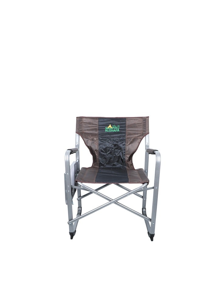 ALGHAFA portable folding chair with side table, for camping and trips, holds a weight of 136 kg, side table  - Image 3