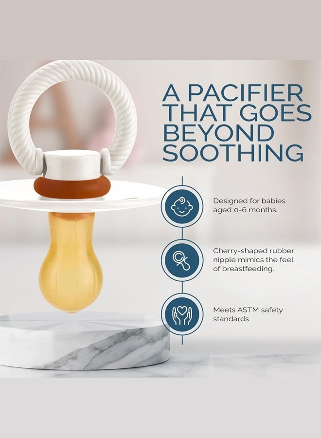 مايا قطعتان من اللهايات المحمولة المصنوعة من اللاتكس الطبيعي، للأطفال من عمر 0 ​​إلى 12 شهرًا - Image 2