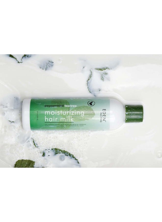 eden bodyworks Peppermint Tea Tree Hair Milk | 8 oz | Moisturize, Nourish, & Refresh Hair and Scalp - Packaging May Vary - Image 4